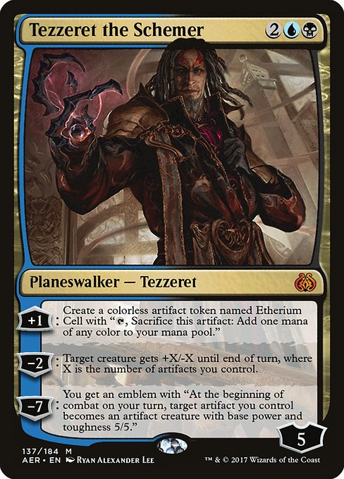 Tezzeret the Schemer - Aether Revolt Mythic Card