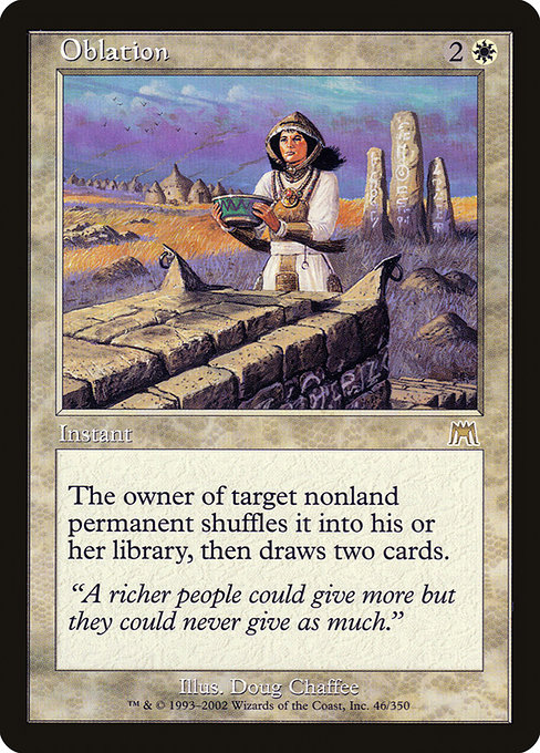 Oblation - Onslaught Rare Card