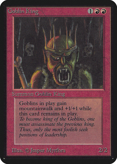 Goblin King - Limited Edition Alpha Rare Card