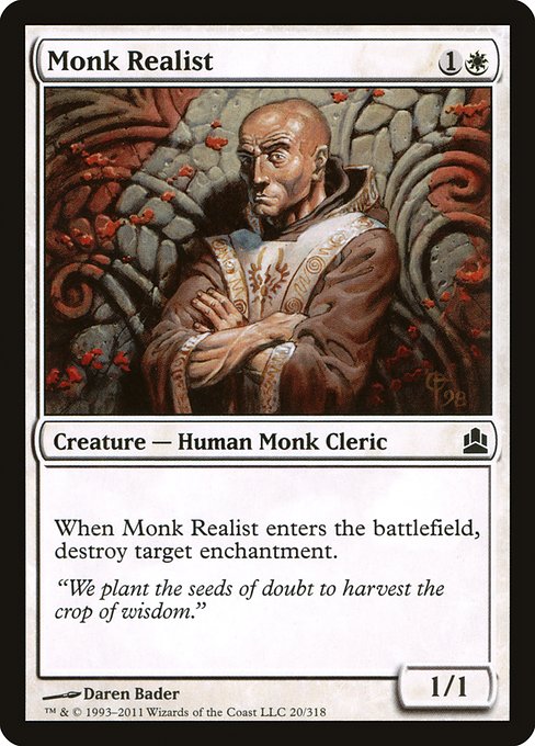 Monk Realist - Commander 2011 Common Card