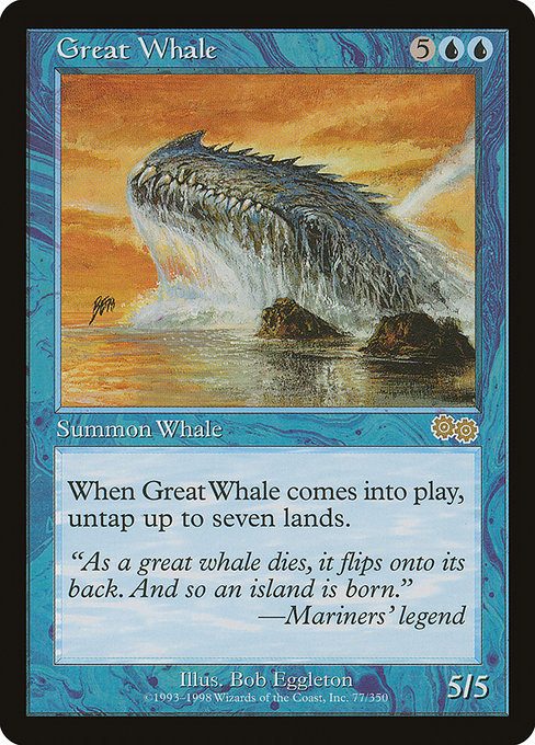 Great Whale - Urza's Saga Rare Card