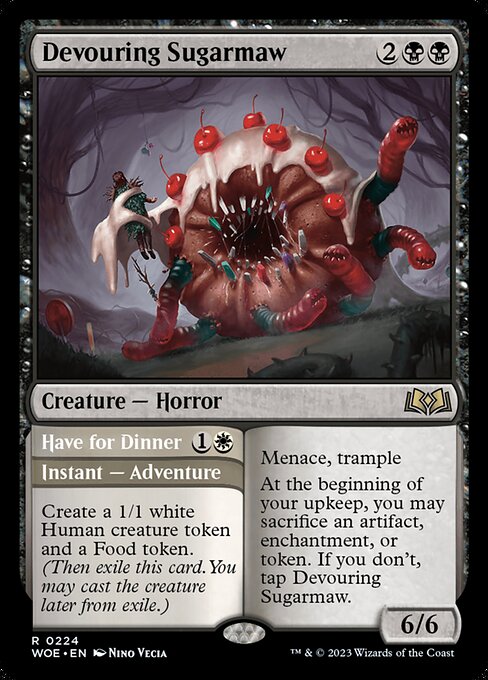Devouring Sugarmaw // Have for Dinner - Wilds of Eldraine Rare Card