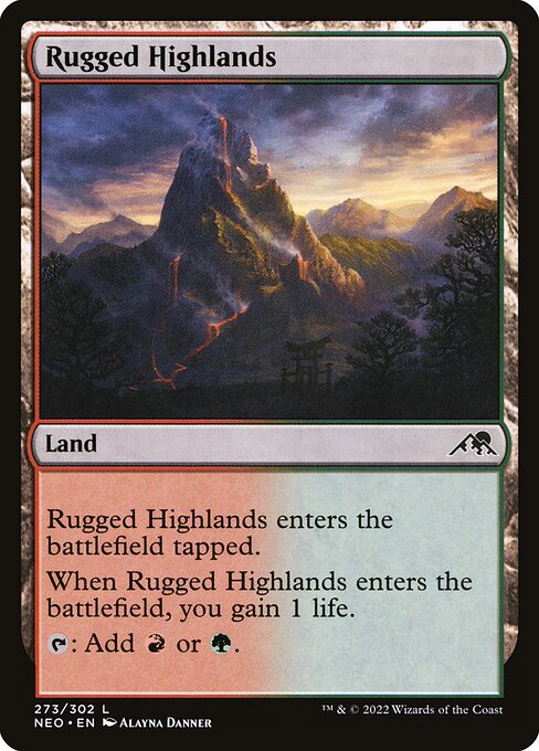 Rugged Highlands - Kamigawa: Neon Dynasty Common Card