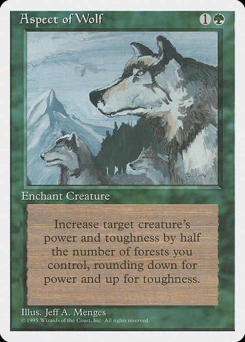 Aspect of Wolf - Fourth Edition Rare Card