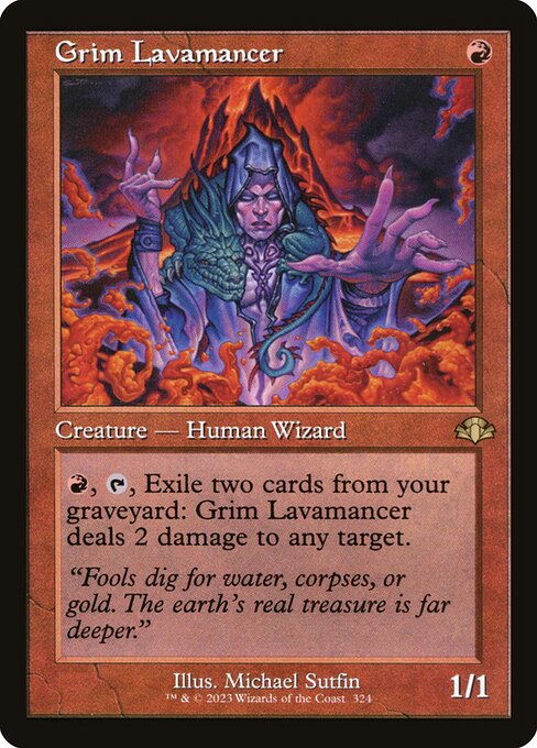 Grim Lavamancer - Dominaria Remastered Rare Card
