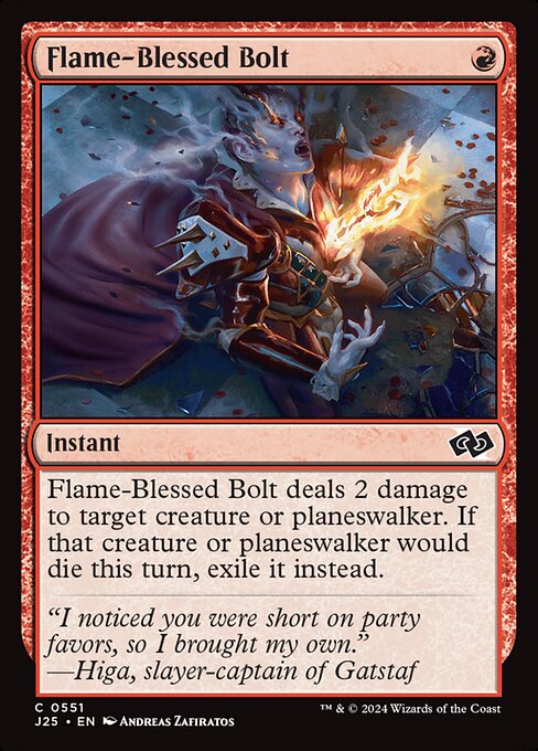 Flame-Blessed Bolt - Foundations Jumpstart Common Card