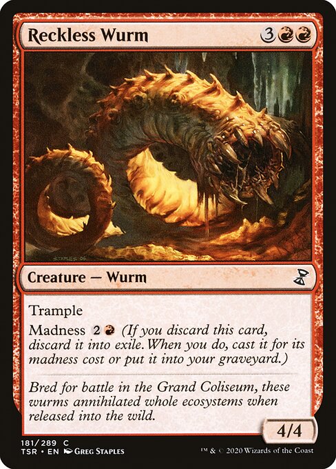 Reckless Wurm - Time Spiral Remastered Common Card