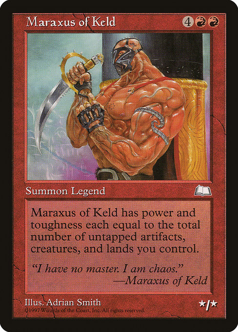 Maraxus of Keld - Weatherlight Rare Card