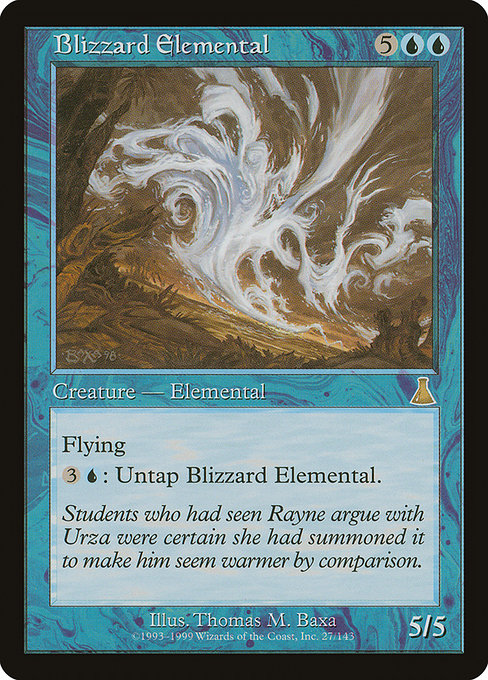 Blizzard Elemental - Urza's Destiny Rare Card
