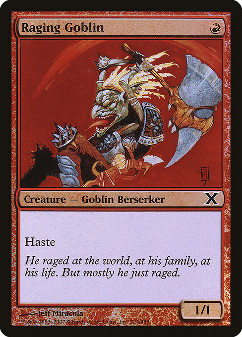 Raging Goblin - Tenth Edition Common Card