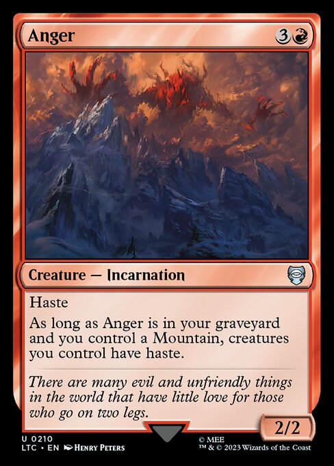 Anger - Tales of Middle-earth Commander Uncommon Card