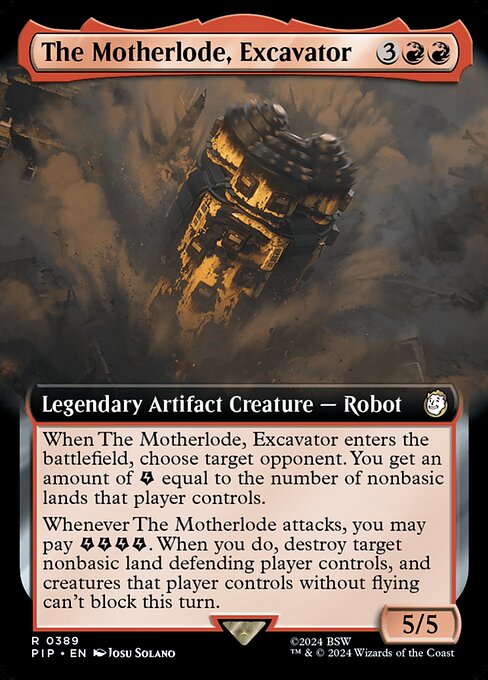 The Motherlode, Excavator - Fallout Rare Card
