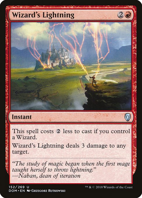 Wizard's Lightning - Dominaria Uncommon Card