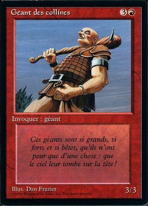 Hill Giant - Foreign Black Border Common Card