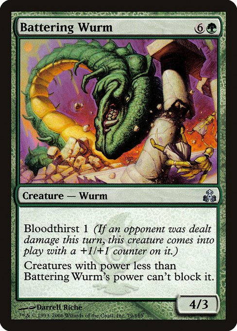 Battering Wurm - Guildpact Uncommon Card