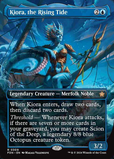 Kiora, the Rising Tide - Foundations Rare Card