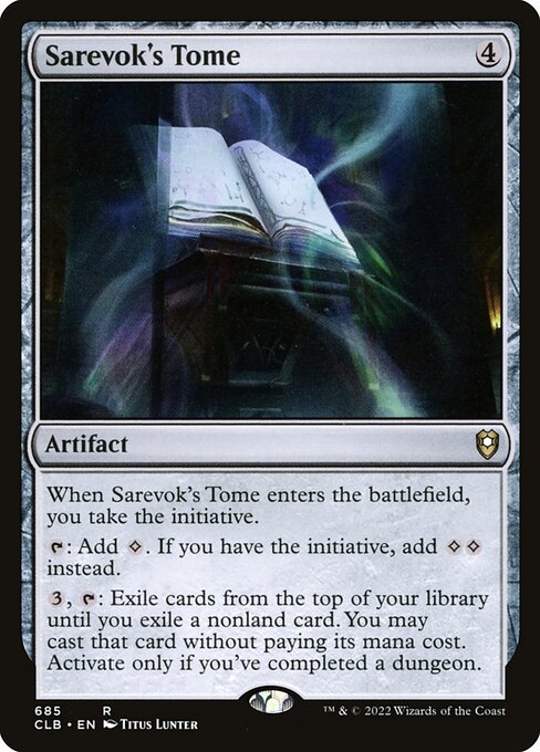 Sarevok's Tome - Commander Legends: Battle for Baldur's Gate Rare Card