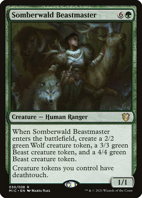 Somberwald Beastmaster - Midnight Hunt Commander Rare Card