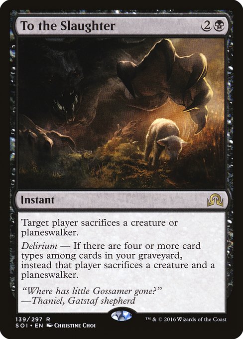 To the Slaughter - Shadows over Innistrad Rare Card