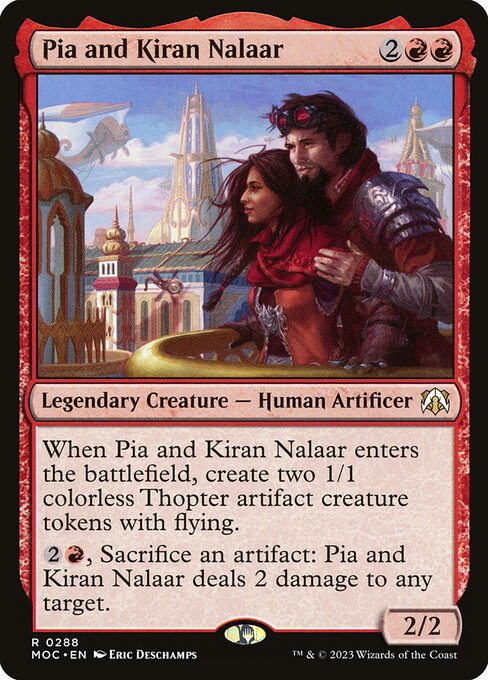 Pia and Kiran Nalaar - March of the Machine Commander Rare Card