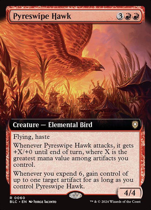 Pyreswipe Hawk - Bloomburrow Commander Rare Card