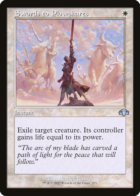 Swords to Plowshares - Dominaria Remastered Uncommon Card