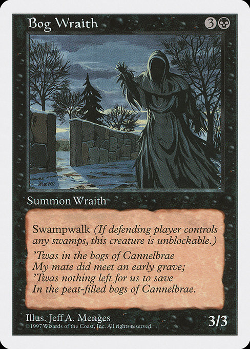 Bog Wraith - Fifth Edition Uncommon Card