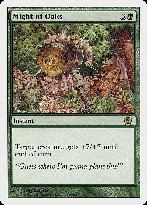 Might of Oaks - Eighth Edition Rare Card