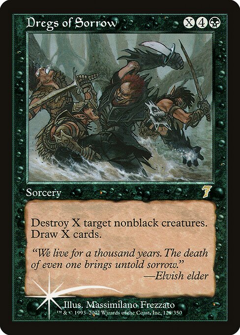 Dregs of Sorrow - Seventh Edition Rare Card