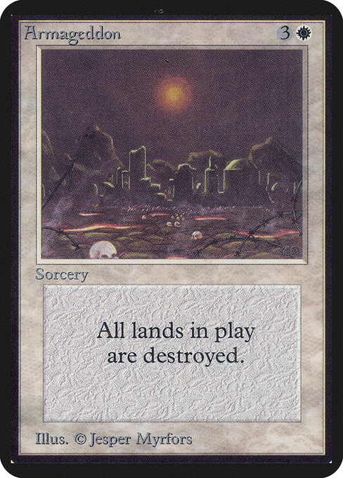 Armageddon - Limited Edition Alpha Rare Card