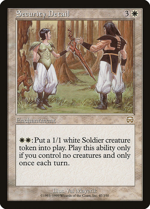 Security Detail - Mercadian Masques Rare Card
