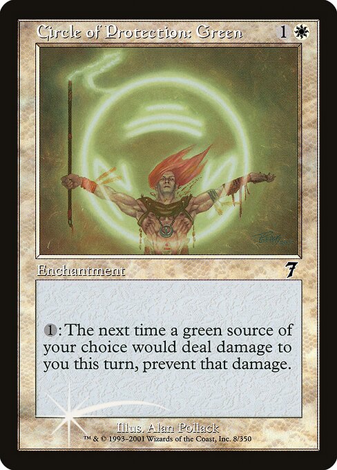 Circle of Protection: Green - Seventh Edition Common Card