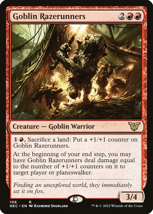 Goblin Razerunners - Neon Dynasty Commander Rare Card