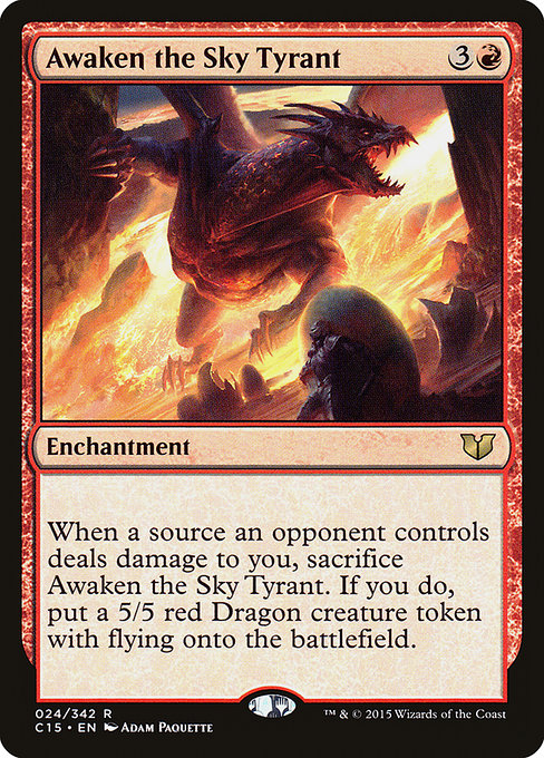 Awaken the Sky Tyrant - Commander 2015 Rare Card