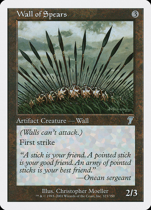 Wall of Spears - Seventh Edition Uncommon Card