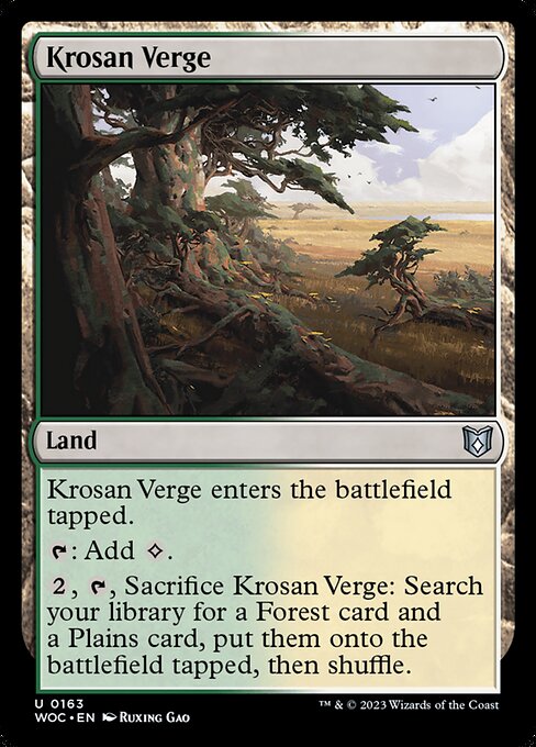 Krosan Verge - Wilds of Eldraine Commander Uncommon Card