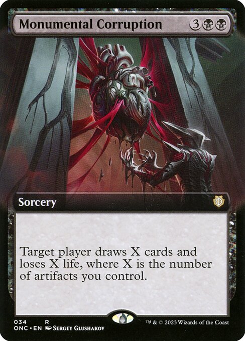 Monumental Corruption - Phyrexia: All Will Be One Commander Rare Card