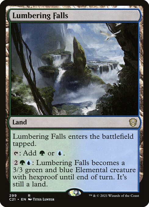 Lumbering Falls - Commander 2021 Rare Card