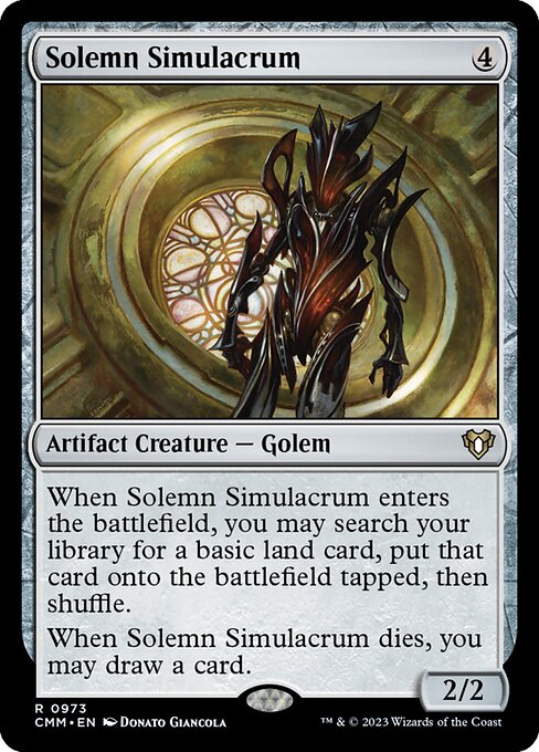 Solemn Simulacrum - Commander Masters Rare Card