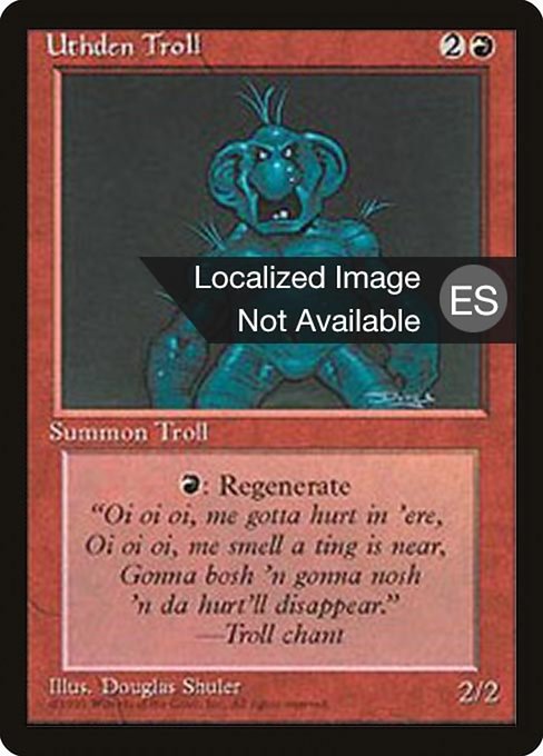 Uthden Troll - Fourth Edition Foreign Black Border Uncommon Card