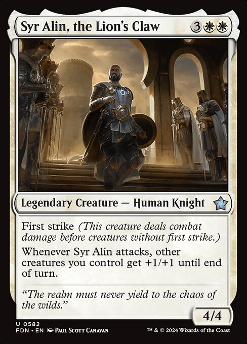 Syr Alin, the Lion's Claw - Foundations Uncommon Card