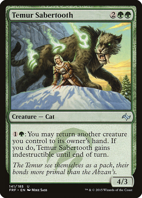 Temur Sabertooth - Fate Reforged Uncommon Card