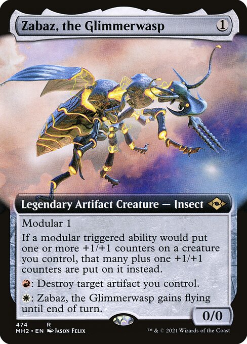 Zabaz, the Glimmerwasp - Modern Horizons 2 Rare Card