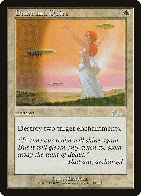 Peace and Quiet - Urza's Legacy Uncommon Card
