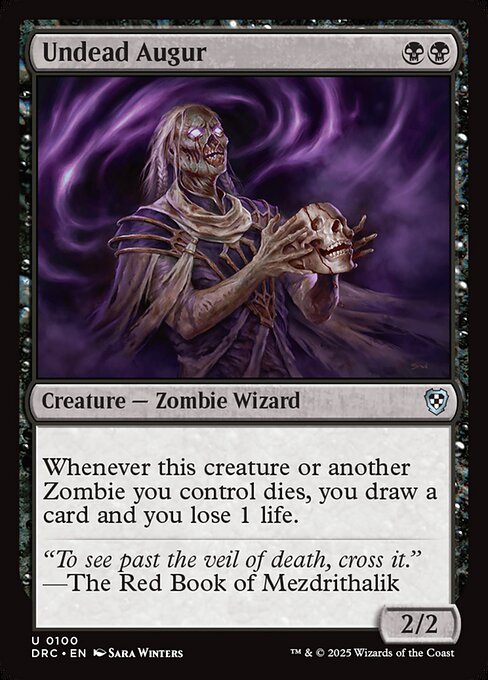 Undead Augur - Aetherdrift Commander Uncommon Card