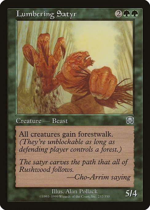 Lumbering Satyr - Mercadian Masques Uncommon Card