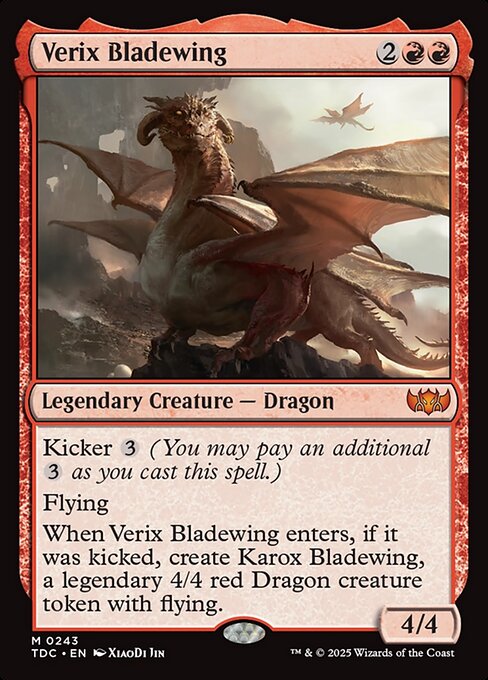 Verix Bladewing - Tarkir: Dragonstorm Commander Mythic Card