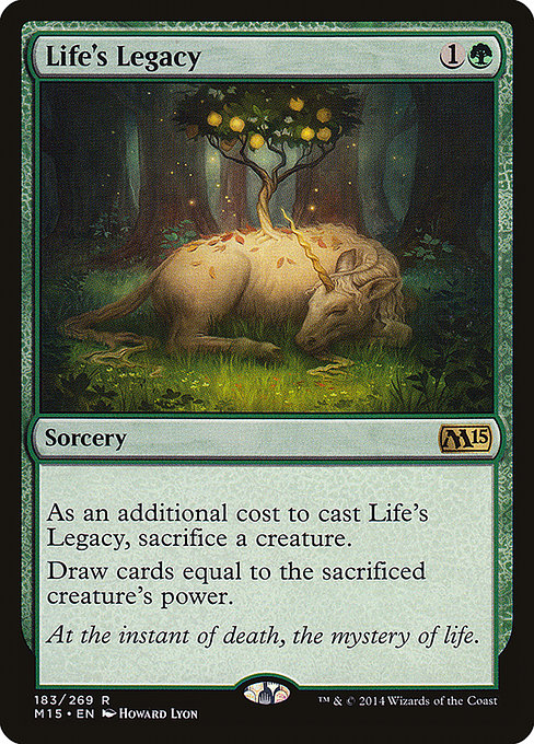 Life's Legacy - Magic 2015 Rare Card