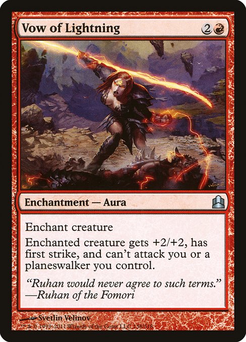 Vow of Lightning - Commander 2011 Uncommon Card
