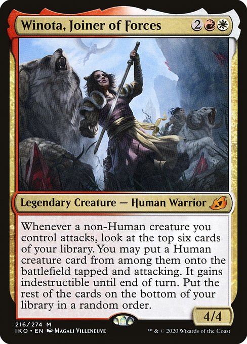 Winota, Joiner of Forces - Ikoria: Lair of Behemoths Mythic Card
